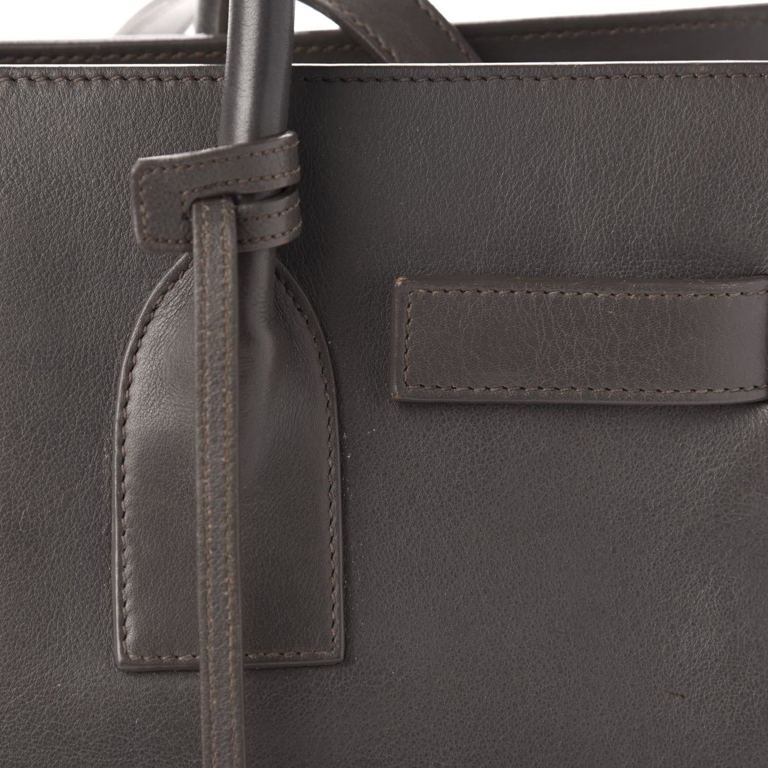 Saint Laurent Calfskin Small Sac De Jour Fog 13 of 14