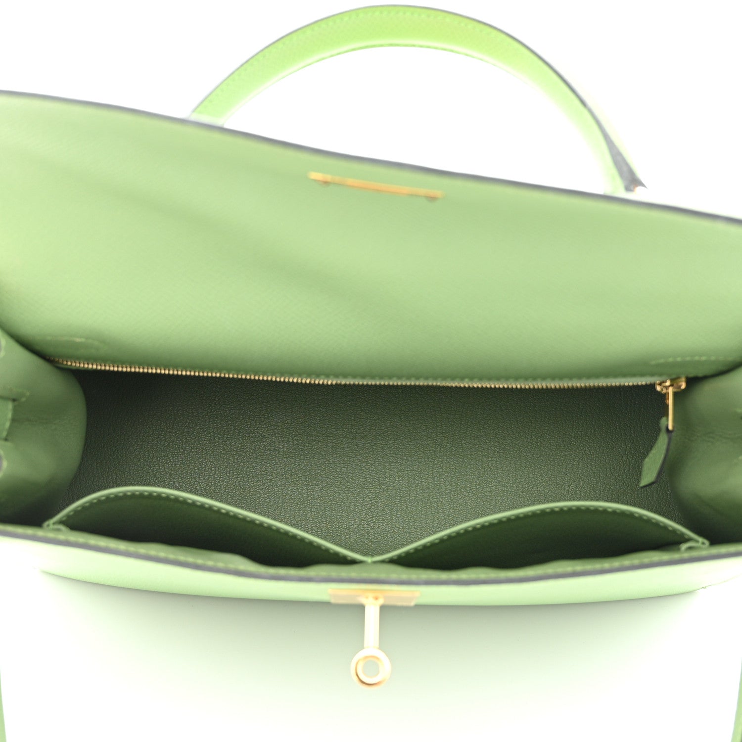 Hermes Epsom Kelly Sellier 32 Vert Criquet 5 of 13
