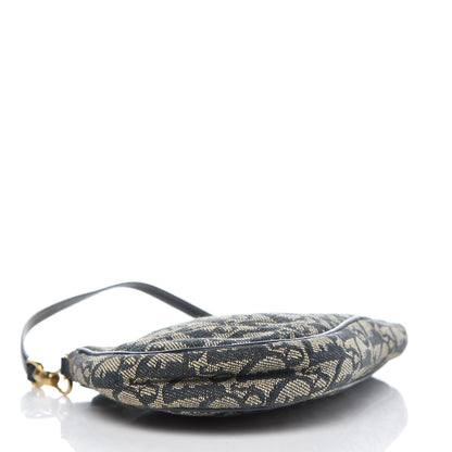 Christian Dior Monogram Mini Saddle Pochette Navy 4 of 7