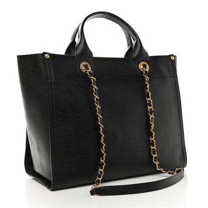 Chanel Caviar Small Studded Deauville Tote Black 3 of 10