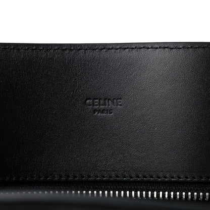 Celine Triomphe Canvas Calfskin Horizontal Cabas Black 7 of 10