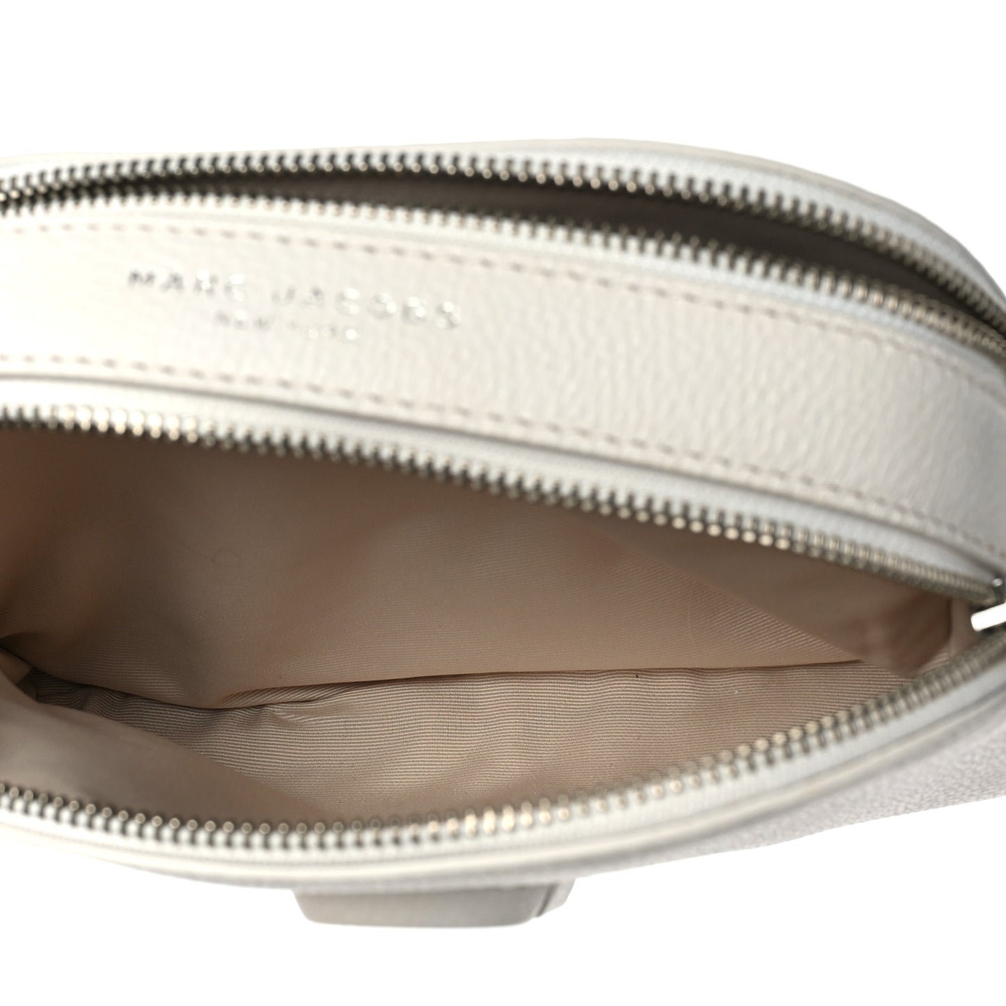 Calfskin Shutter Camera Crossbody Bag White