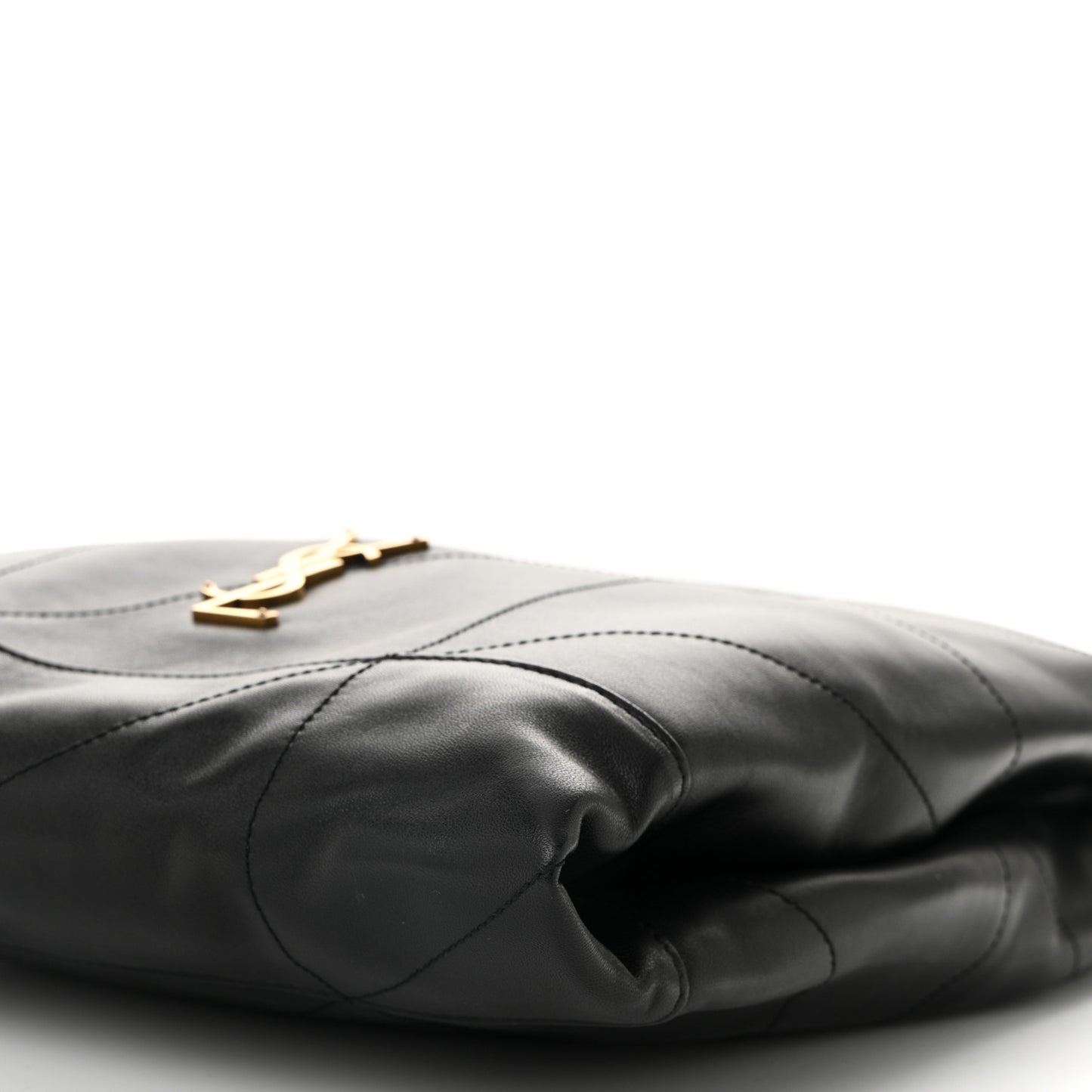 Lambskin Matelasse Monogram Medium Jamie 4.3 Pochon Black