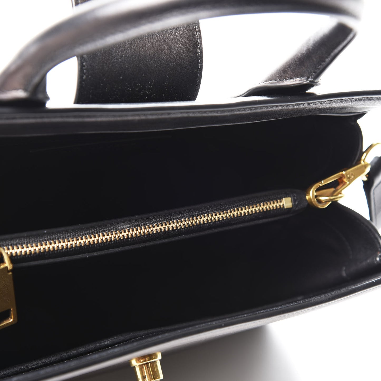 Calfskin Small West End Top Handle Bag Black