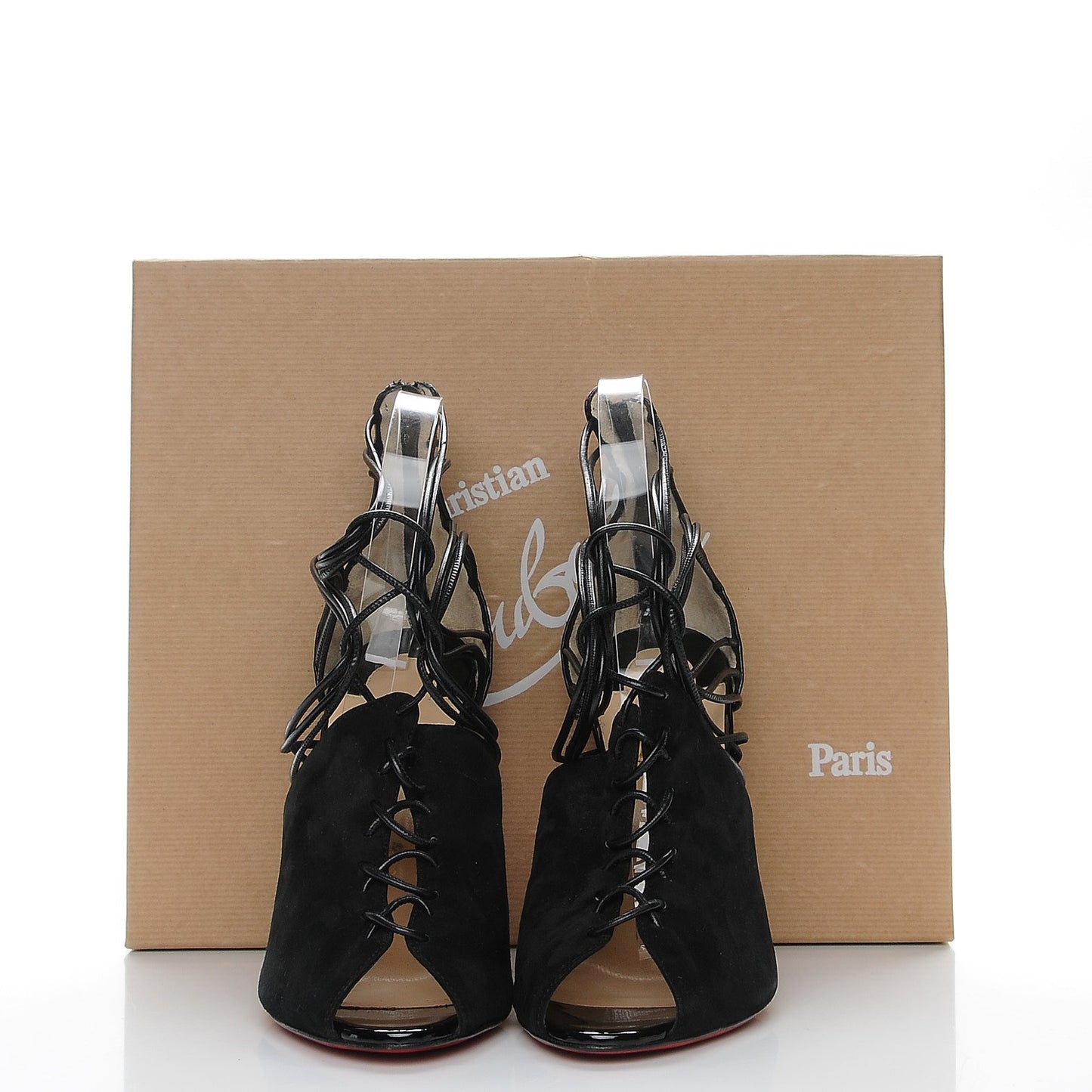 Suede Kid Confusina 100 Peep Toe Pumps 38 Black