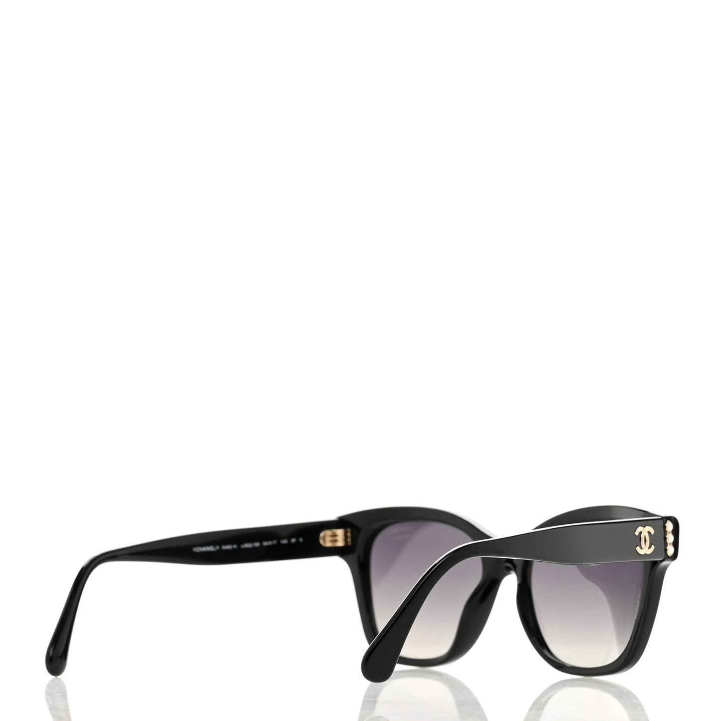 Acetate Polarized Pearl CC Square Sunglasses 5482-H Black