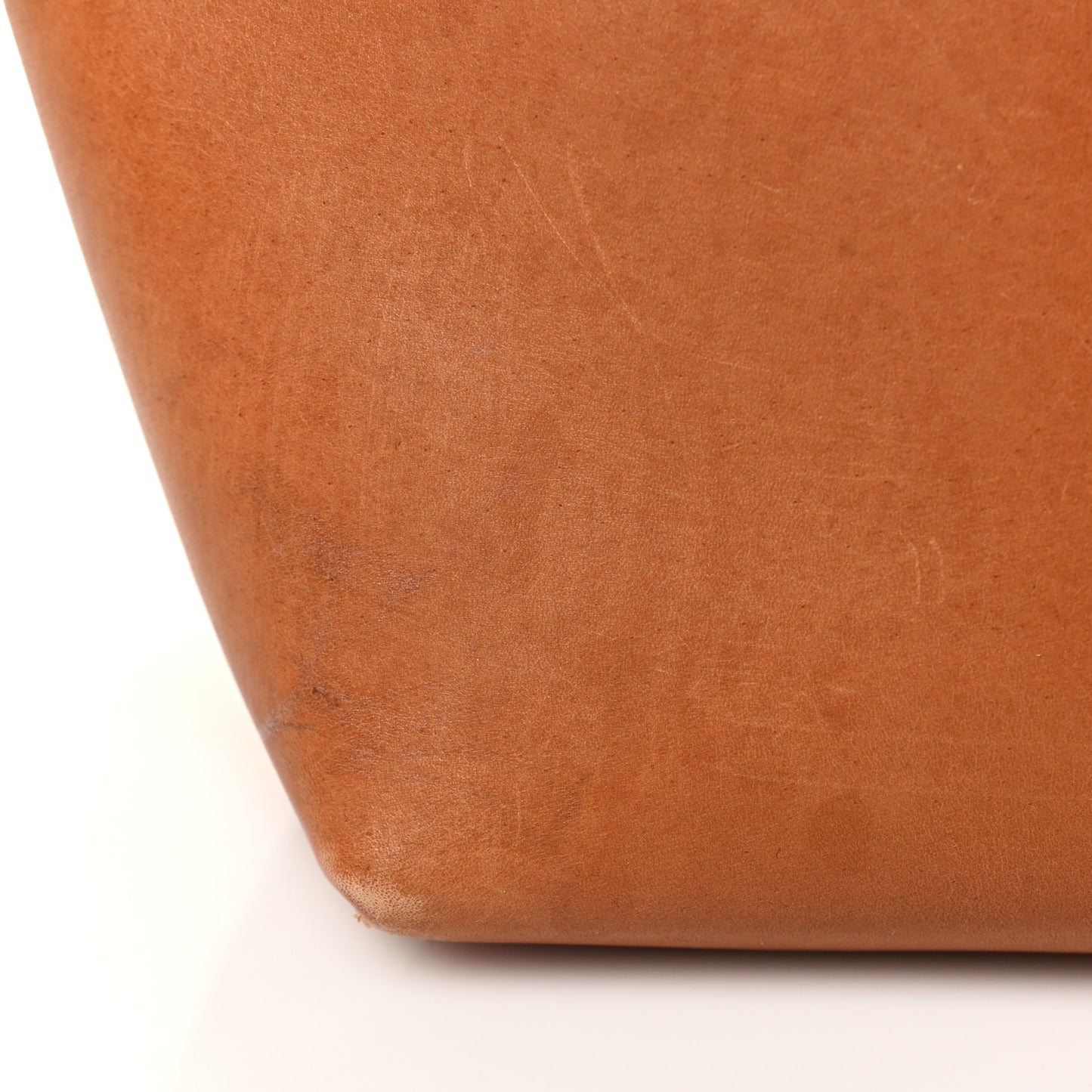 Vegetable Tanned Calfskin Mini Bucket Bag Camello Orange