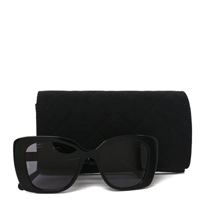 Chanel Acetate Strass Polarized Square Sunglasses 5422-B Black Black 7 of 7