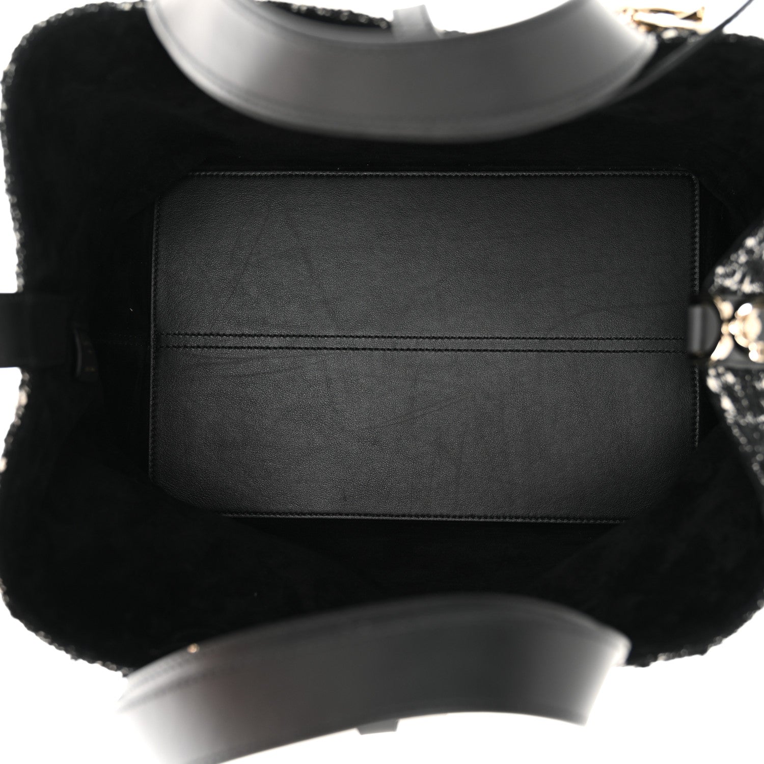 Christian Dior Calfskin Tweed Cannage Medium Toujours  Black White 6 of 11