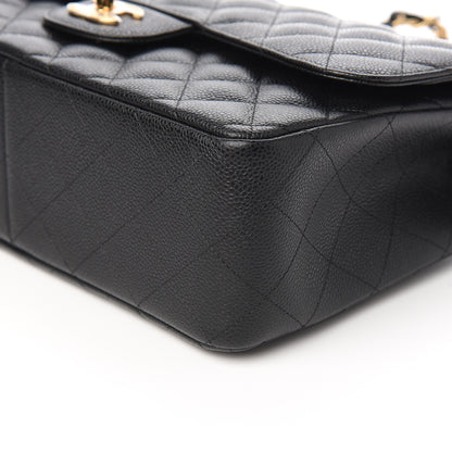 Chanel Caviar Quilted Jumbo Double Flap Black 8 of 9