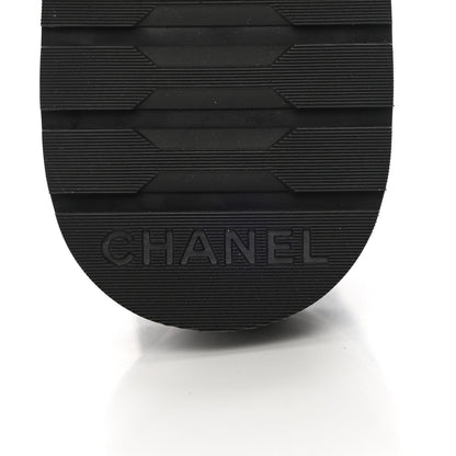 Chanel Shiny Lambskin Quilted Lace Up Combat Boots 35.5 Black 6 of 11