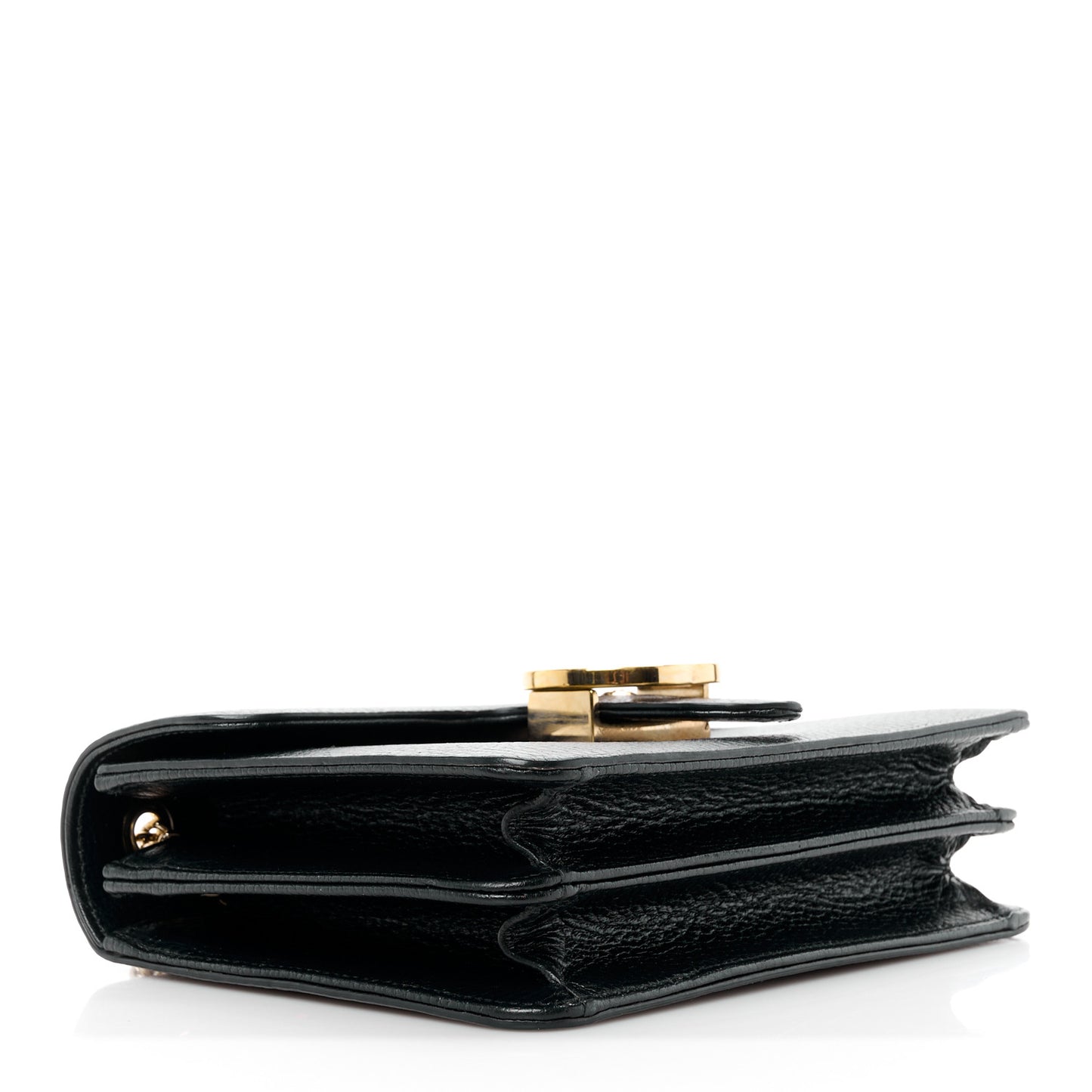Dollar Calfskin Small Interlocking G Shoulder Bag Black