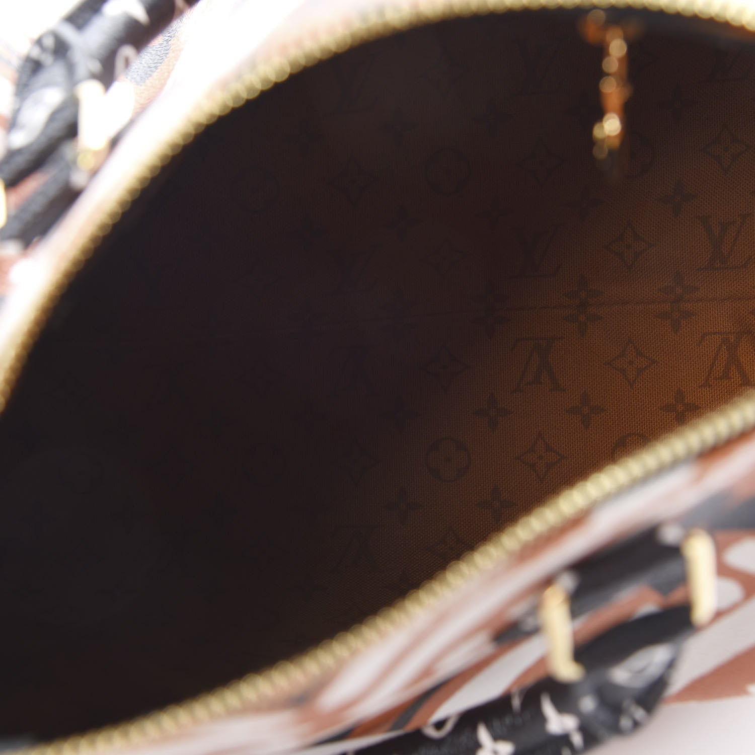 Louis Vuitton Monogram Giant Crafty Speedy Bandouliere 25 Creme Caramel 5 of 9