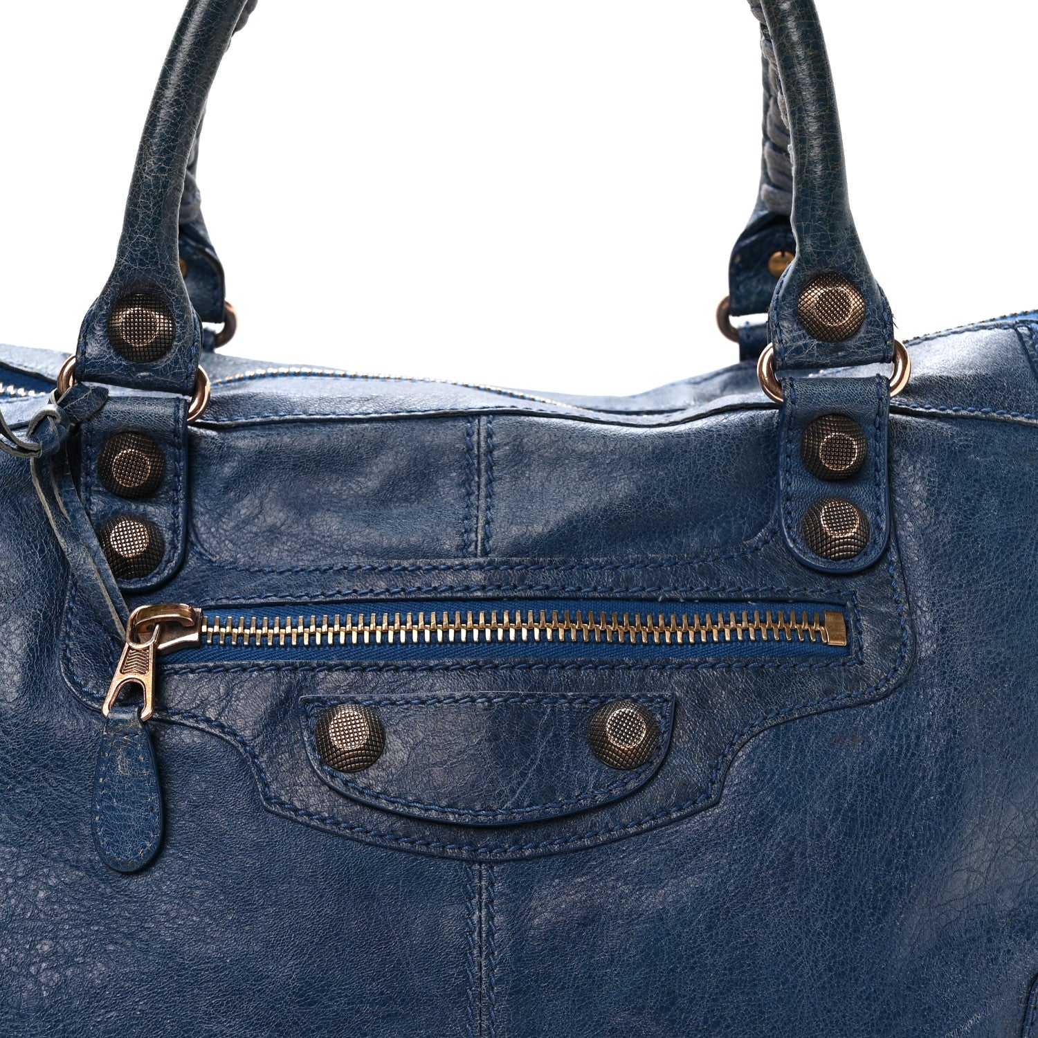 Balenciaga Agneau Giant 12 Gold Hardware Work Bleu Glacier 1878521