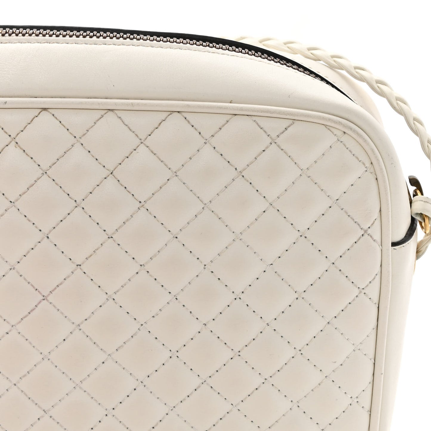 Nappa Web Trapuntata Small GG Shoulder Bag White
