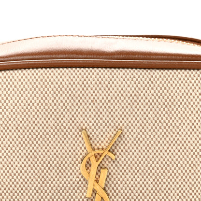Saint Laurent Calfskin Canvas Monogram Lou Belt Bag Natural Beige Brick 8 of 10