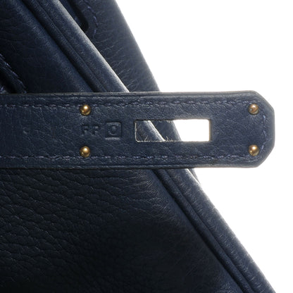 Hermes Taurillon Clemence Birkin 40 Bleu Abysse 7 of 9