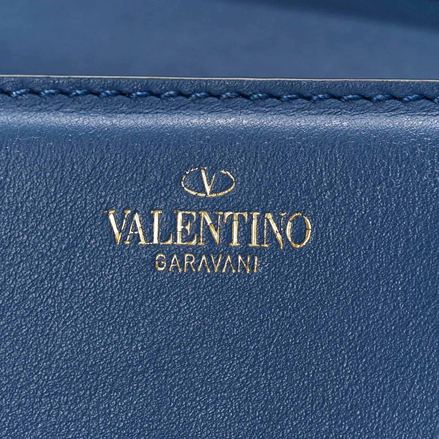Valentino Garavani Calfskin Vlogo Small Loco Shoulder Bag Blue 6 of 9