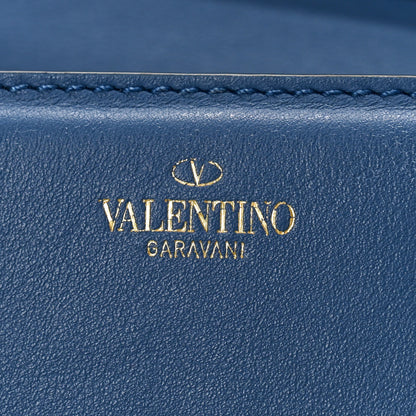 Valentino Garavani Calfskin Vlogo Small Loco Shoulder Bag Blue 6 of 9