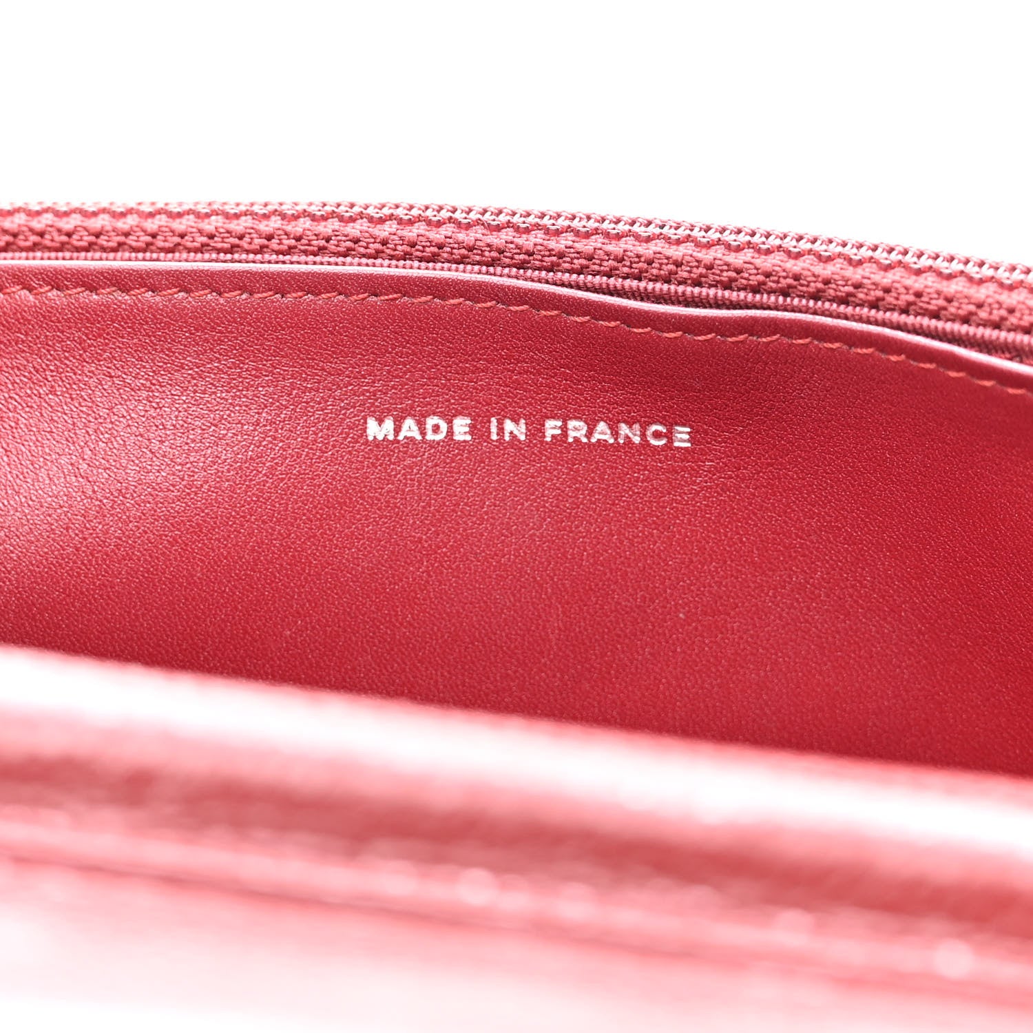 Chanel Caviar Quilted Wallet on Chain WOC Burgundy 7 of 11