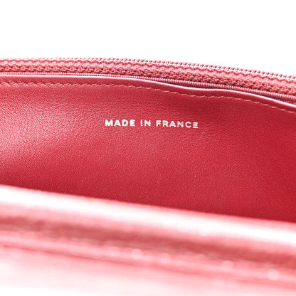 Chanel Caviar Quilted Wallet on Chain WOC Burgundy 7 of 11