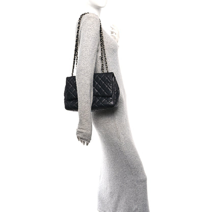 Chanel Washed Caviar Quilted Jumbo Single Flap Black 2 of 11