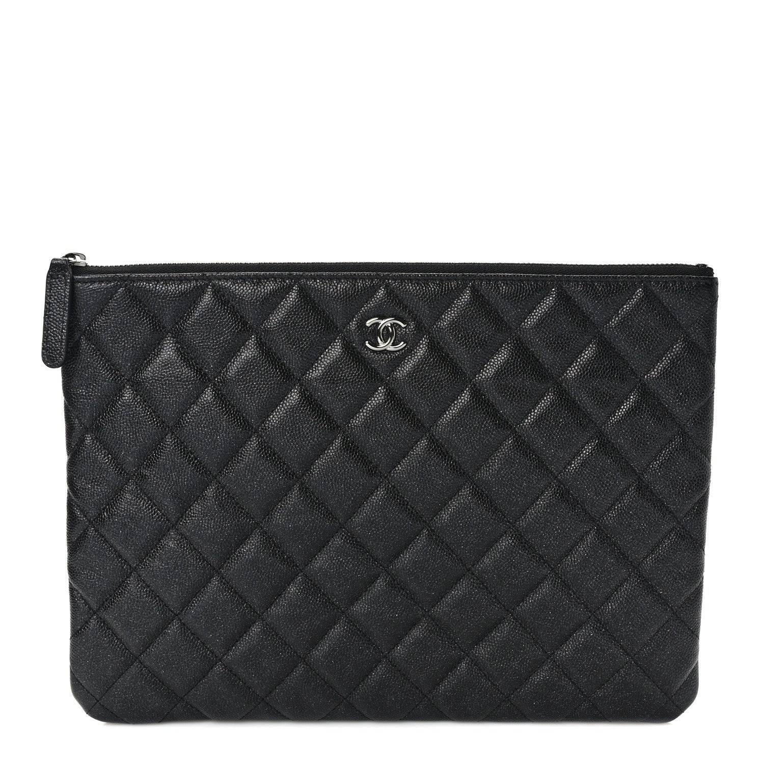 Chanel Iridescent Caviar Quilted Medium Cosmetic Case Black 1 of 8