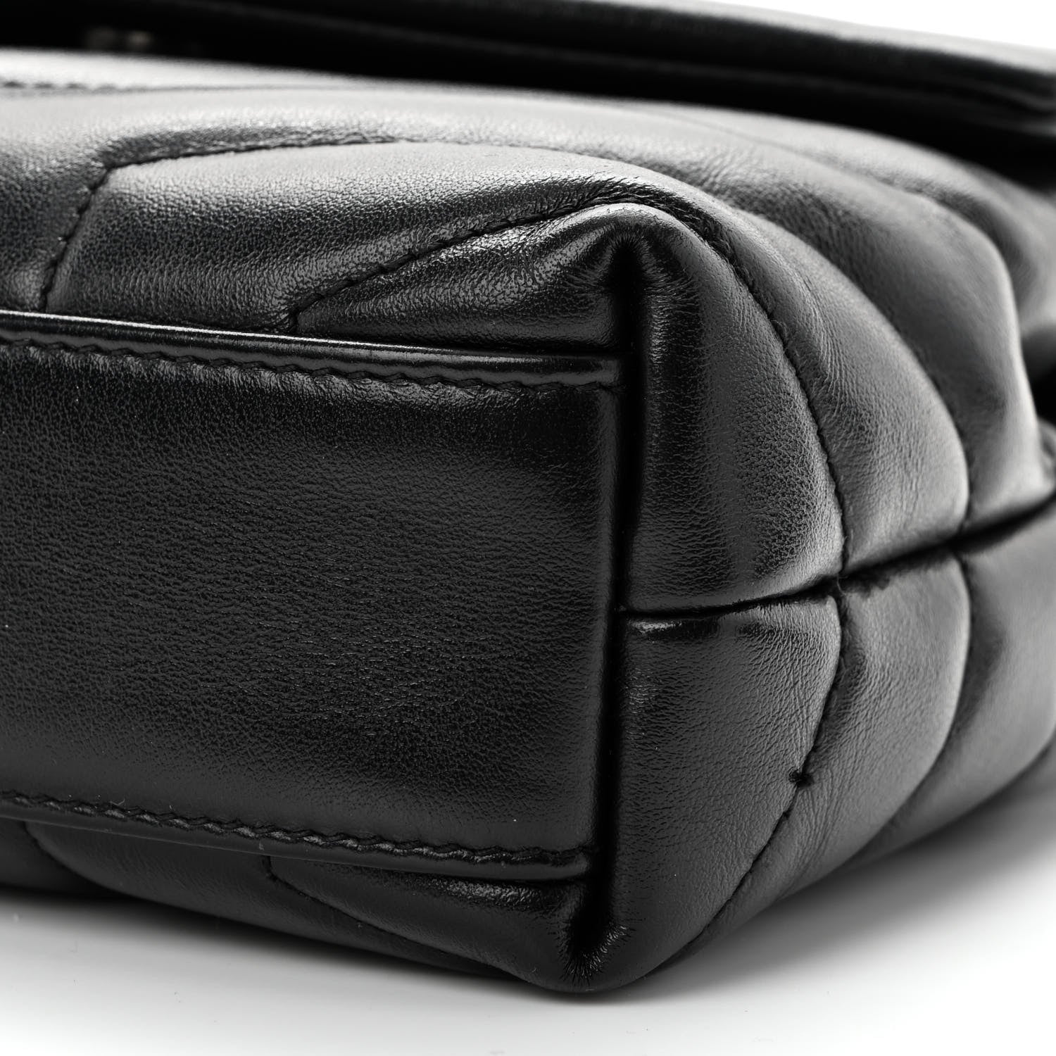 Saint Laurent Calfskin Y Quilted Monogram Toy Loulou Crossbody Bag Black 11 of 12
