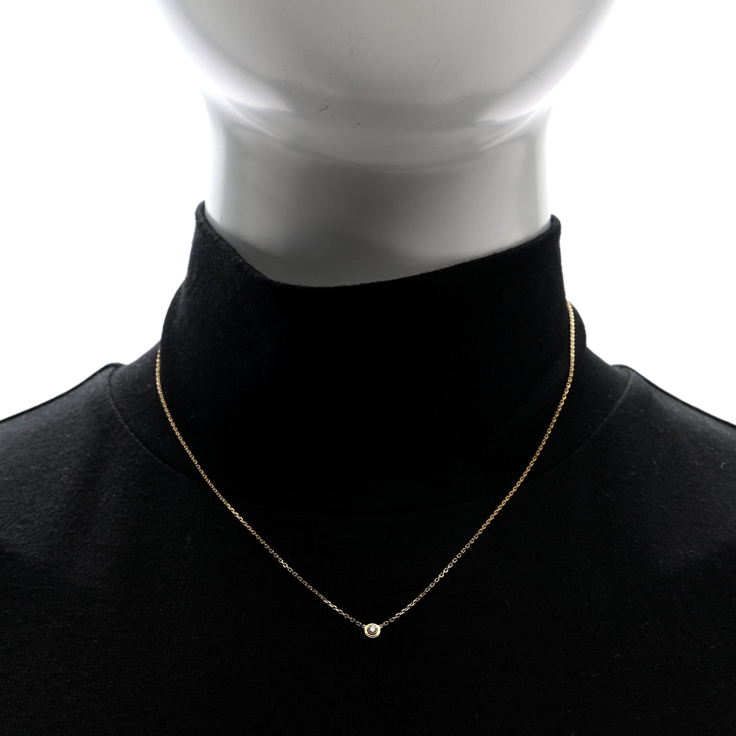 Cartier 18K Yellow Gold Diamond XS D'Amour Pendant Necklace 2 of 4