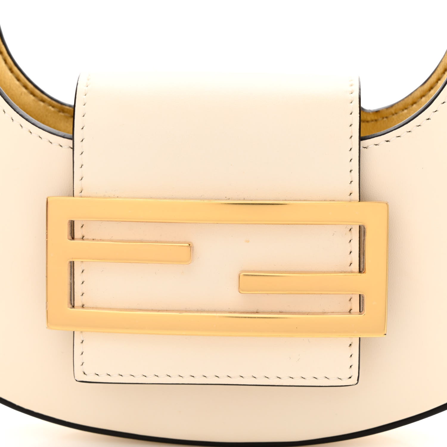 Fendi Vitello King Mini Cookie Hobo Bag White Ice 8 of 10