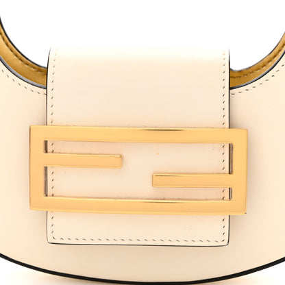 Fendi Vitello King Mini Cookie Hobo Bag White Ice 8 of 10