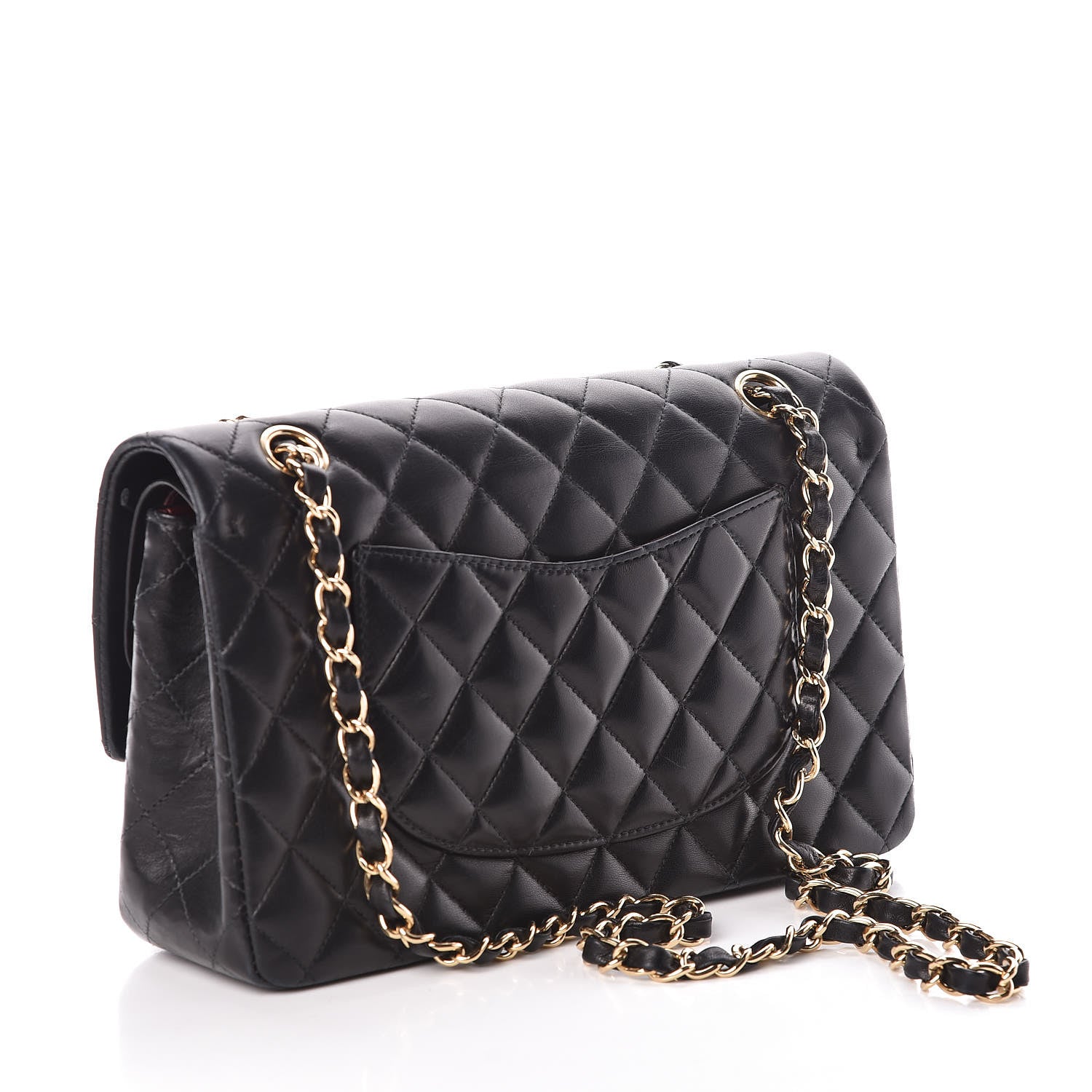 Chanel Lambskin Quilted Medium Double Flap Black 3 of 12