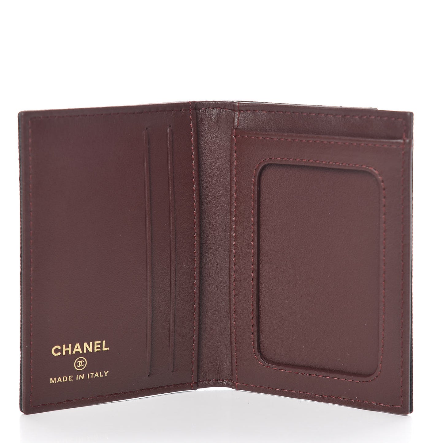 Caviar Quilted Card Holder Wallet Black