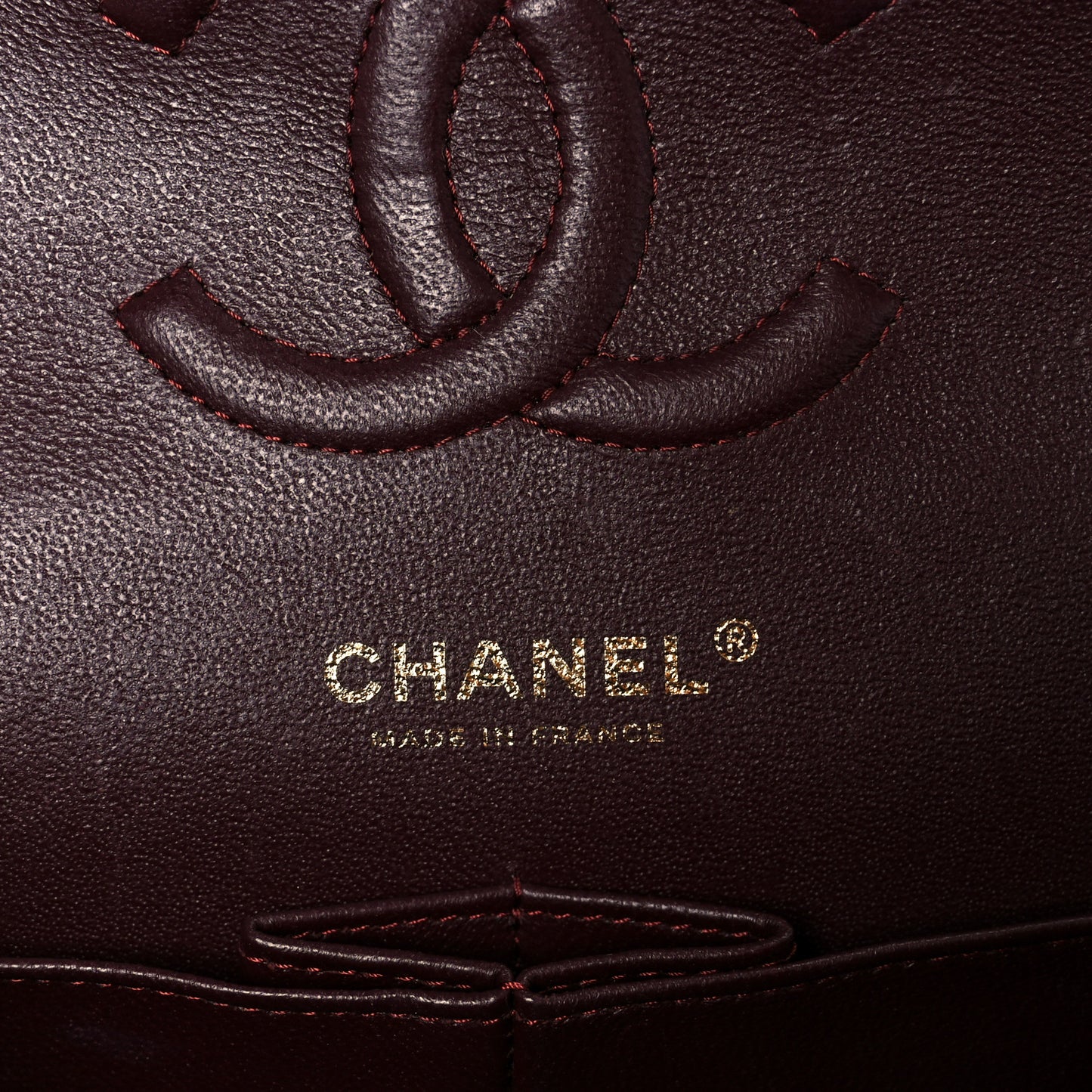 Caviar Chevron Quilted Medium Double Flap Black