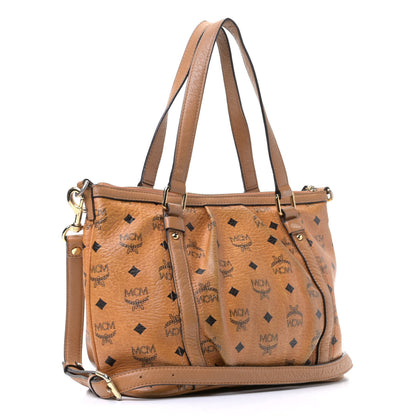 MCM Visetos Medium Essentials Shopper Tote Cognac 2 of 5