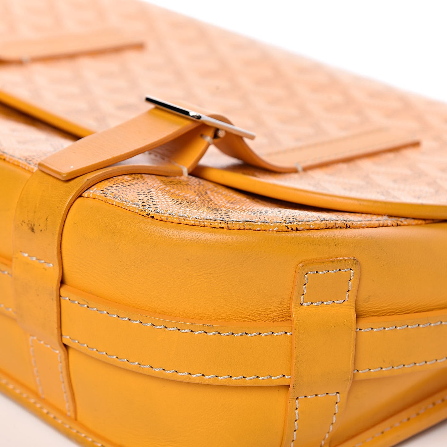 Goyardine Belvedere MM Messenger Bag Yellow