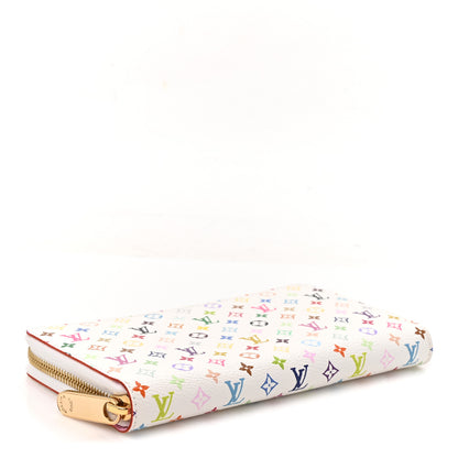 Louis Vuitton Monogram Multicolor Zippy Wallet White Litchi 4 of 8