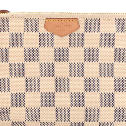 Louis Vuitton Damier Azur Double Zip Pochette 8 of 13