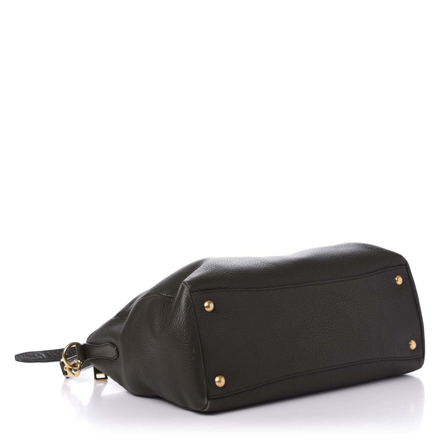 Prada Vitello Daino Top Handle Zip Tote Militare 4 of 10
