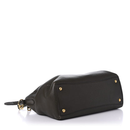 Prada Vitello Daino Top Handle Zip Tote Militare 4 of 10