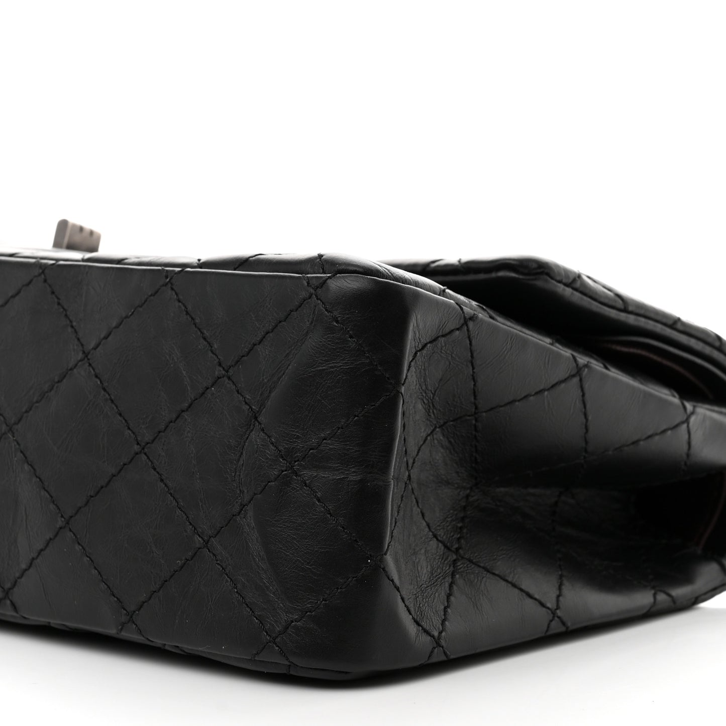 Aged Calfskin Quilted 2.55 Reissue 226 Flap Black