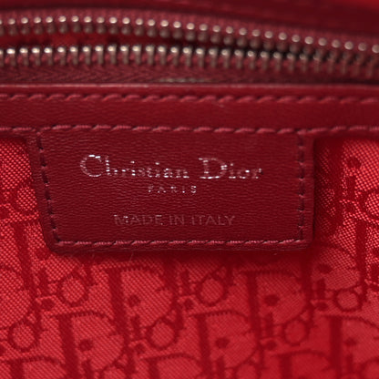 Christian Dior Lambskin Cannage Medium Lady Dior Dark Red 6 of 10