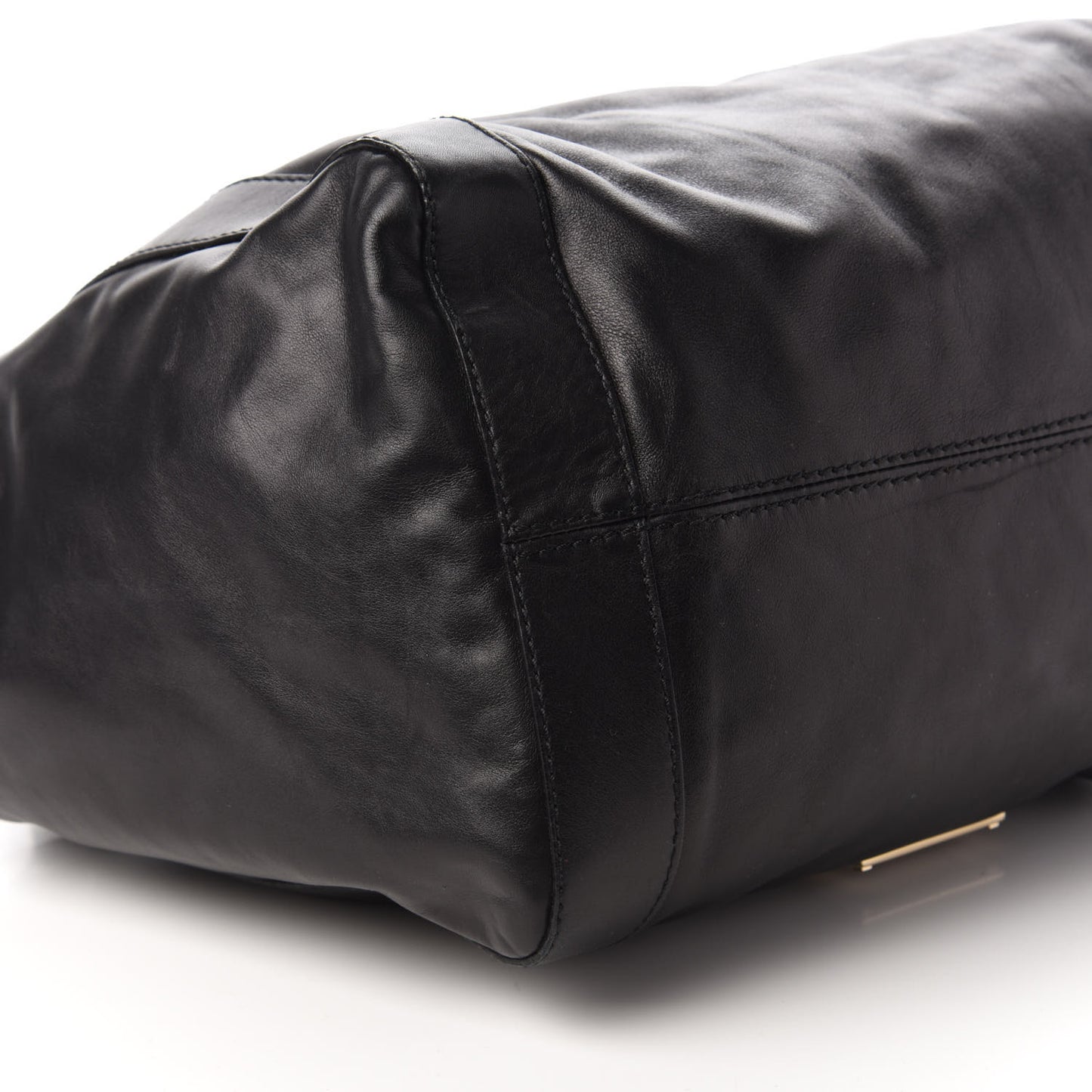 Nappa Double Pocket Bow Tote Black