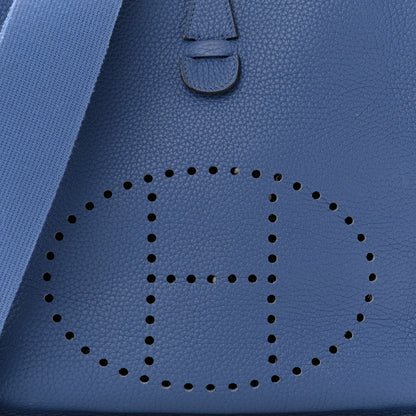 Hermes Taurillon Clemence Evelyne III PM Bleu Brighton 8 of 12