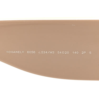 Chanel Acetate Cat Eye Sunglasses 6056 Black Beige 6 of 7