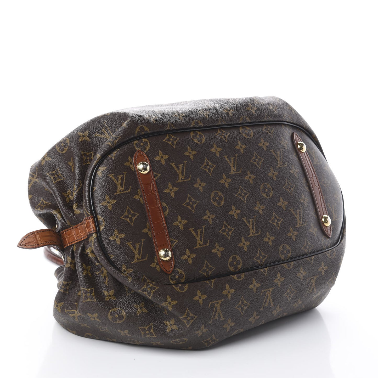 Monogram Alligator Trim Mahina XL