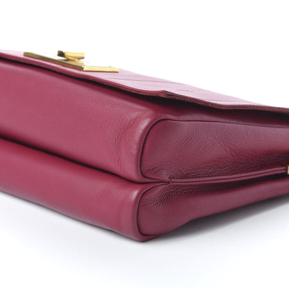 Fendi Grained Calfskin Pequin Embossed Medium Claudia Shoulder Bag Burgundy 7 of 12