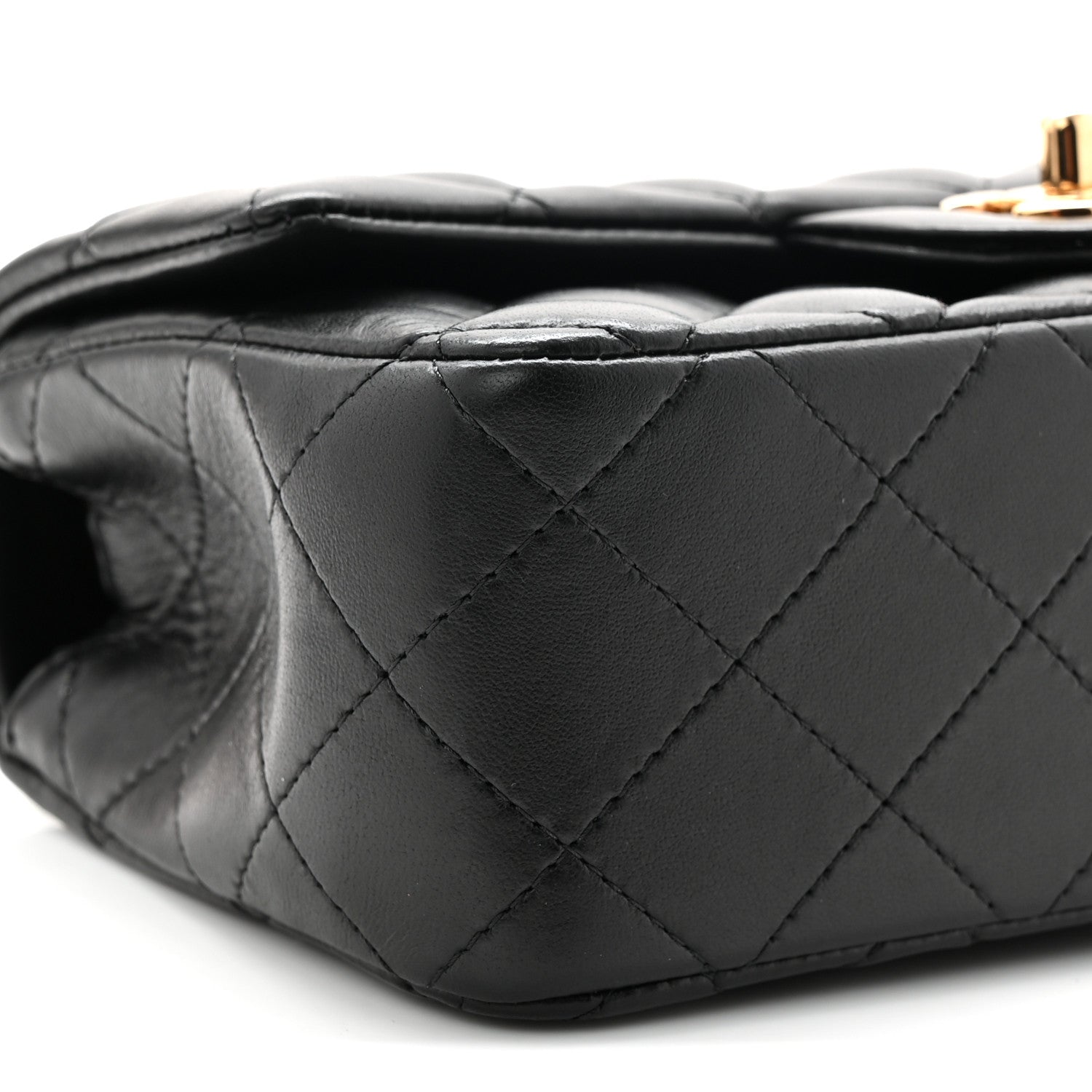 Chanel Lambskin Quilted Mini Rectangular Flap Black 9 of 11