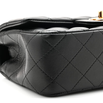 Chanel Lambskin Quilted Mini Rectangular Flap Black 9 of 11
