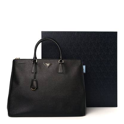 Prada affiano Lux Extra Large Galleria Double Zip Tote Black 14 of 14